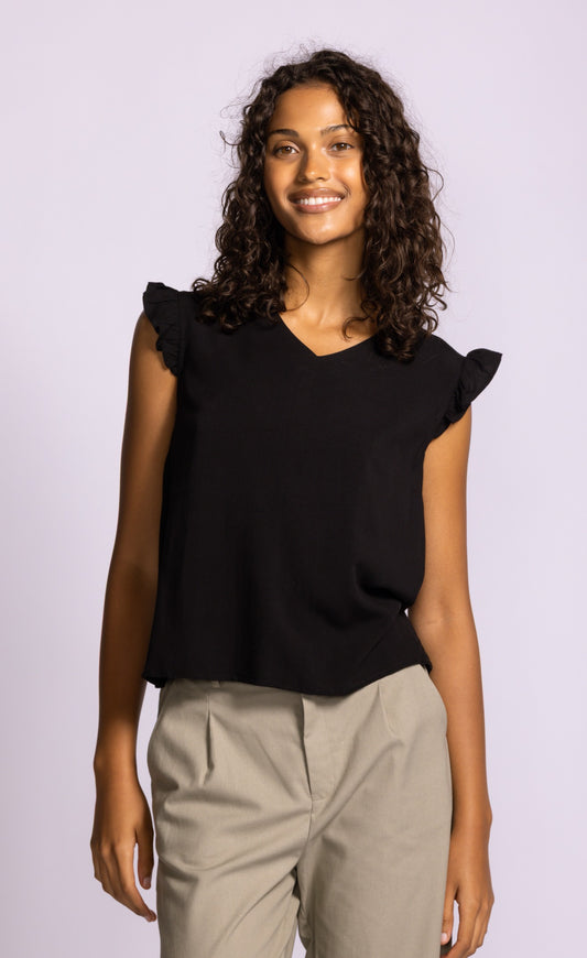 PINK MARTINI LIZZY TOP - BLACK - Vi-Leen's Fashions