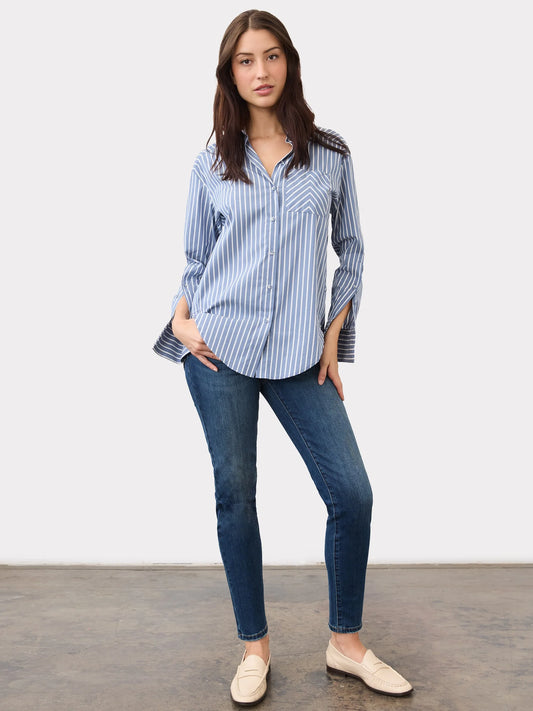 FDJ STRIPE SHIRT - INDIGO STRIPE