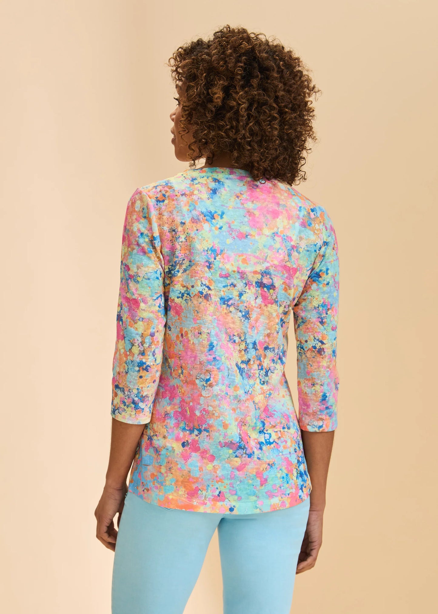 FDJ ALL OVER PRINT TOP - SPARKLES - Vi-Leen's Fashions