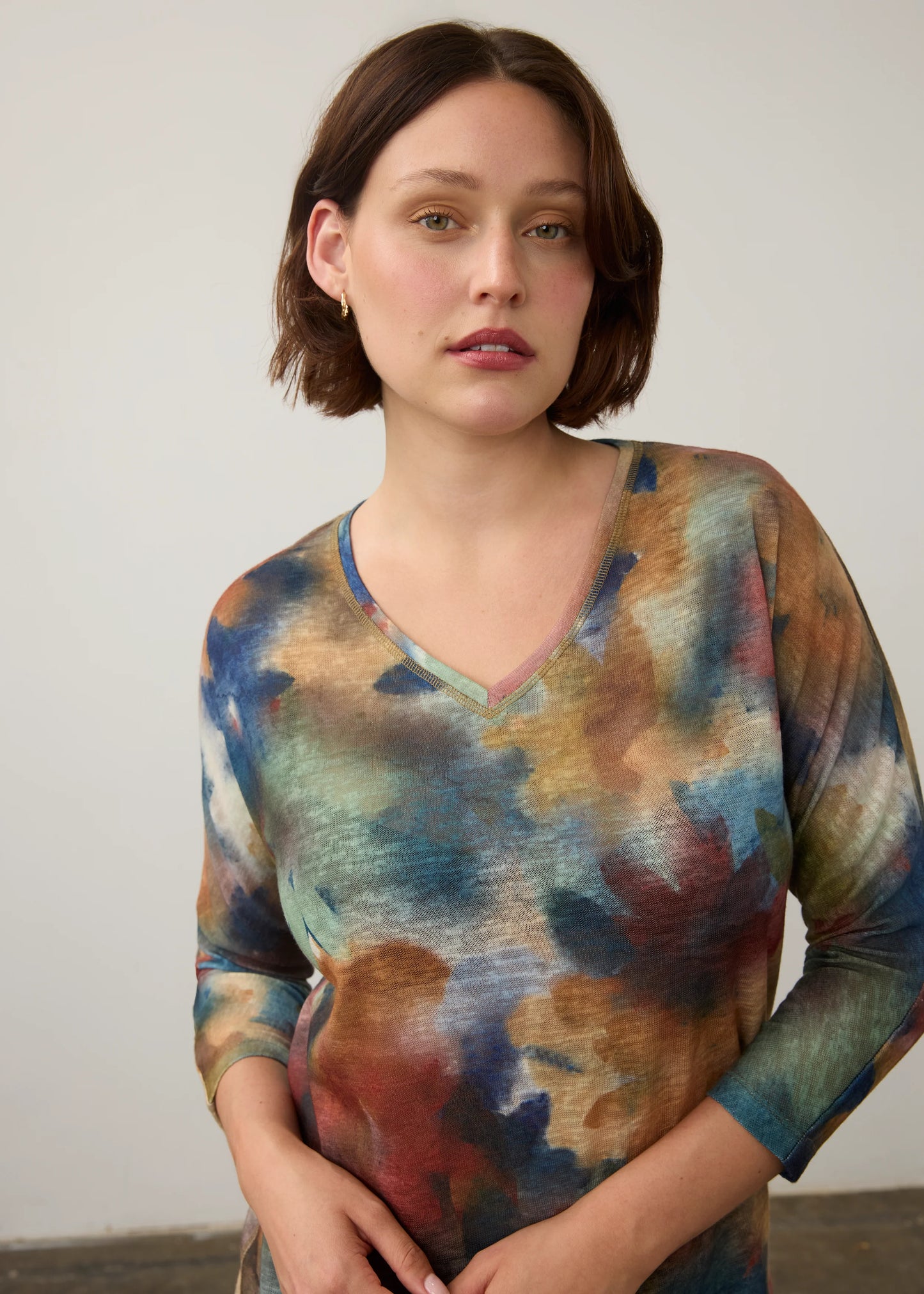 FDJ DROP SHOULDER V-NECK TOP - COURAGE