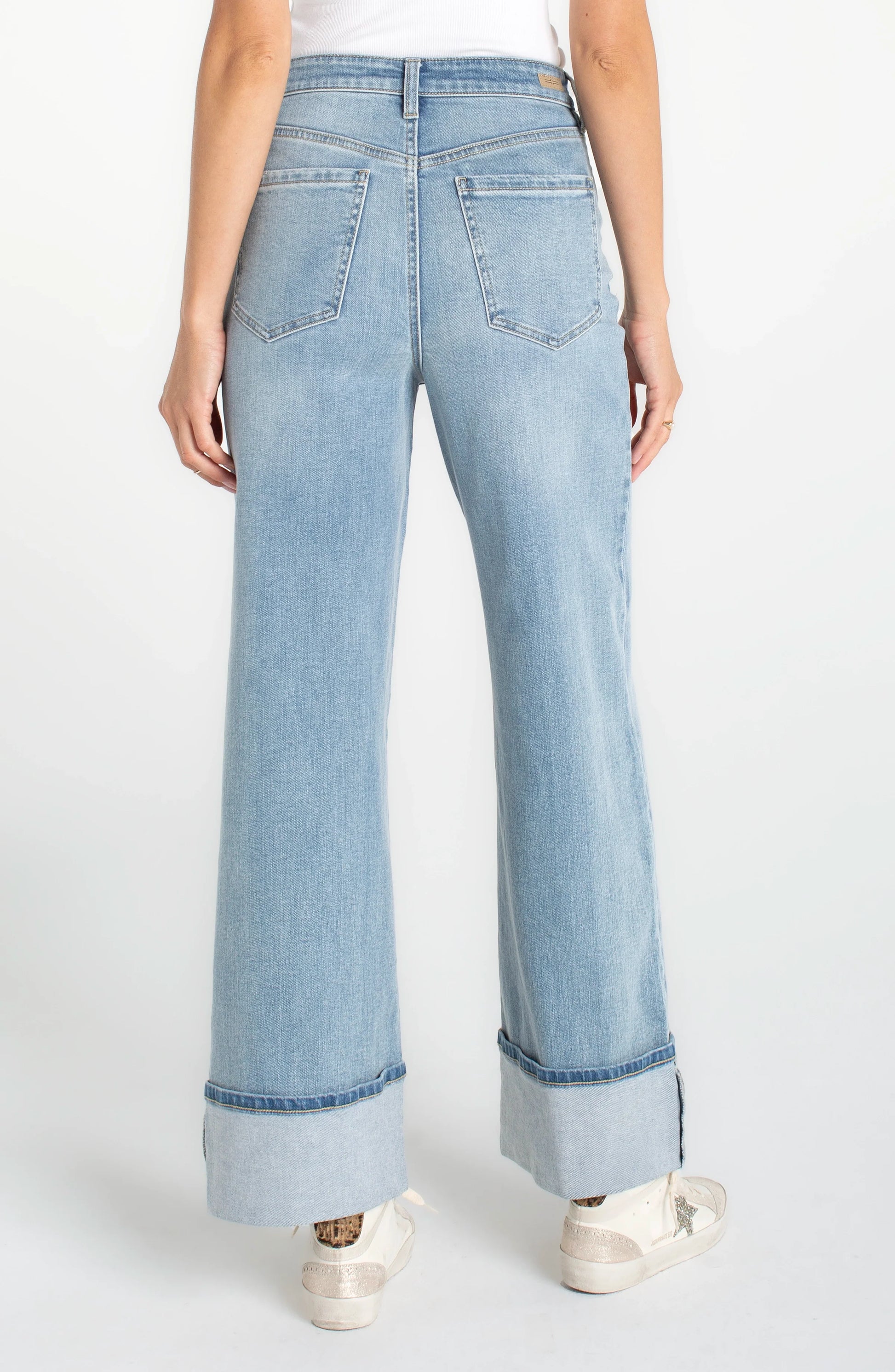 LIVERPOOL MORGAN CUFFED WIDE LEG JEAN - RINCON BEACH - Vi-Leen's Fashions