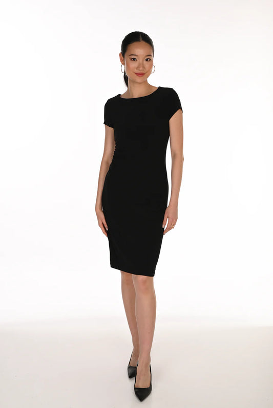 FRANK LYMAN SHORT SLEEVE BLACK DRESS - Vi-Leen's Fashions