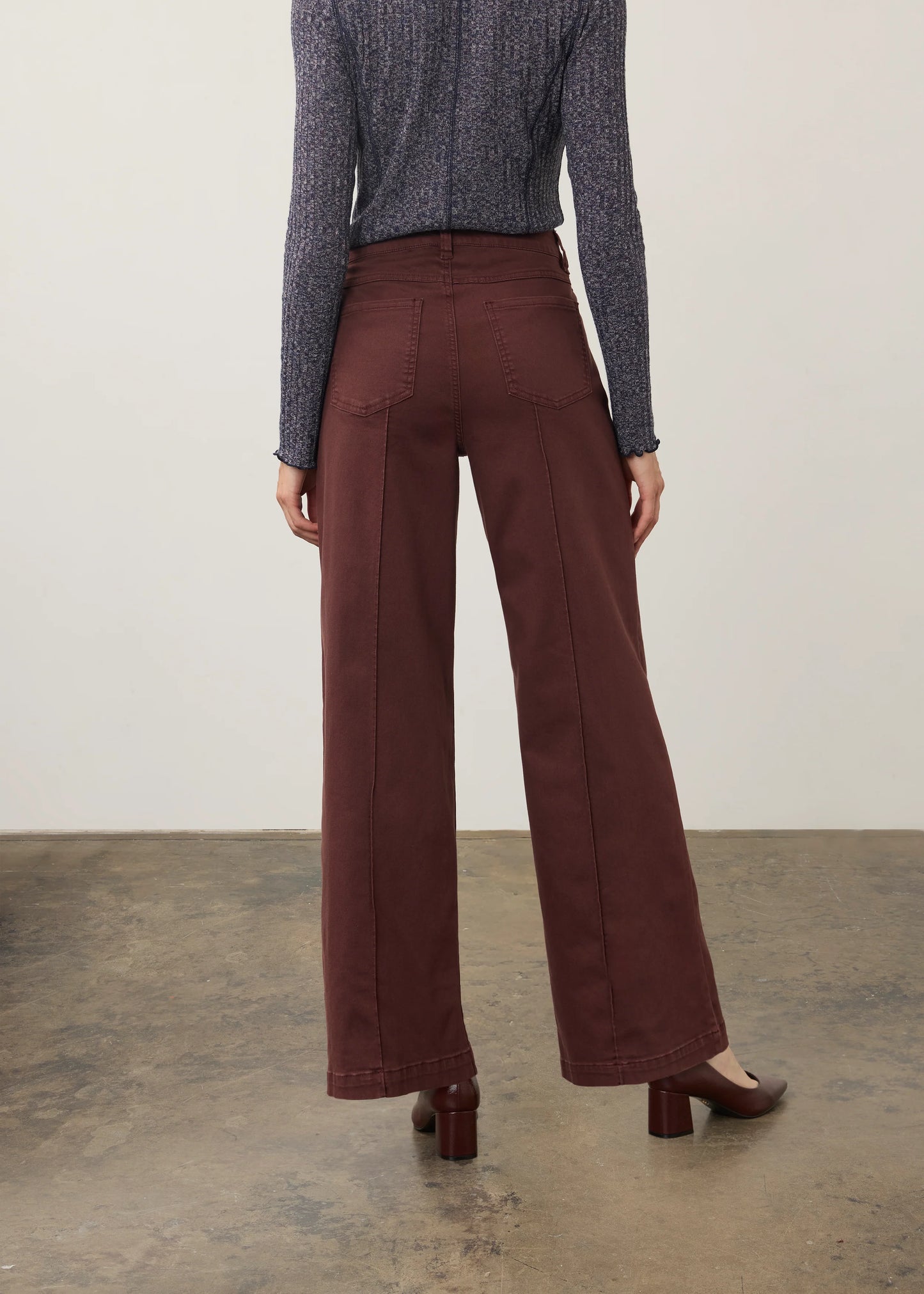FDJ OLIVIA WIDE LEG TWILL PANT - FIG