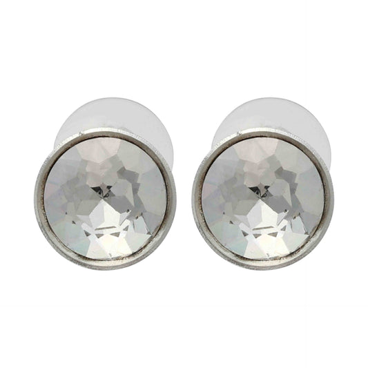 SILVER ROUND EARRING