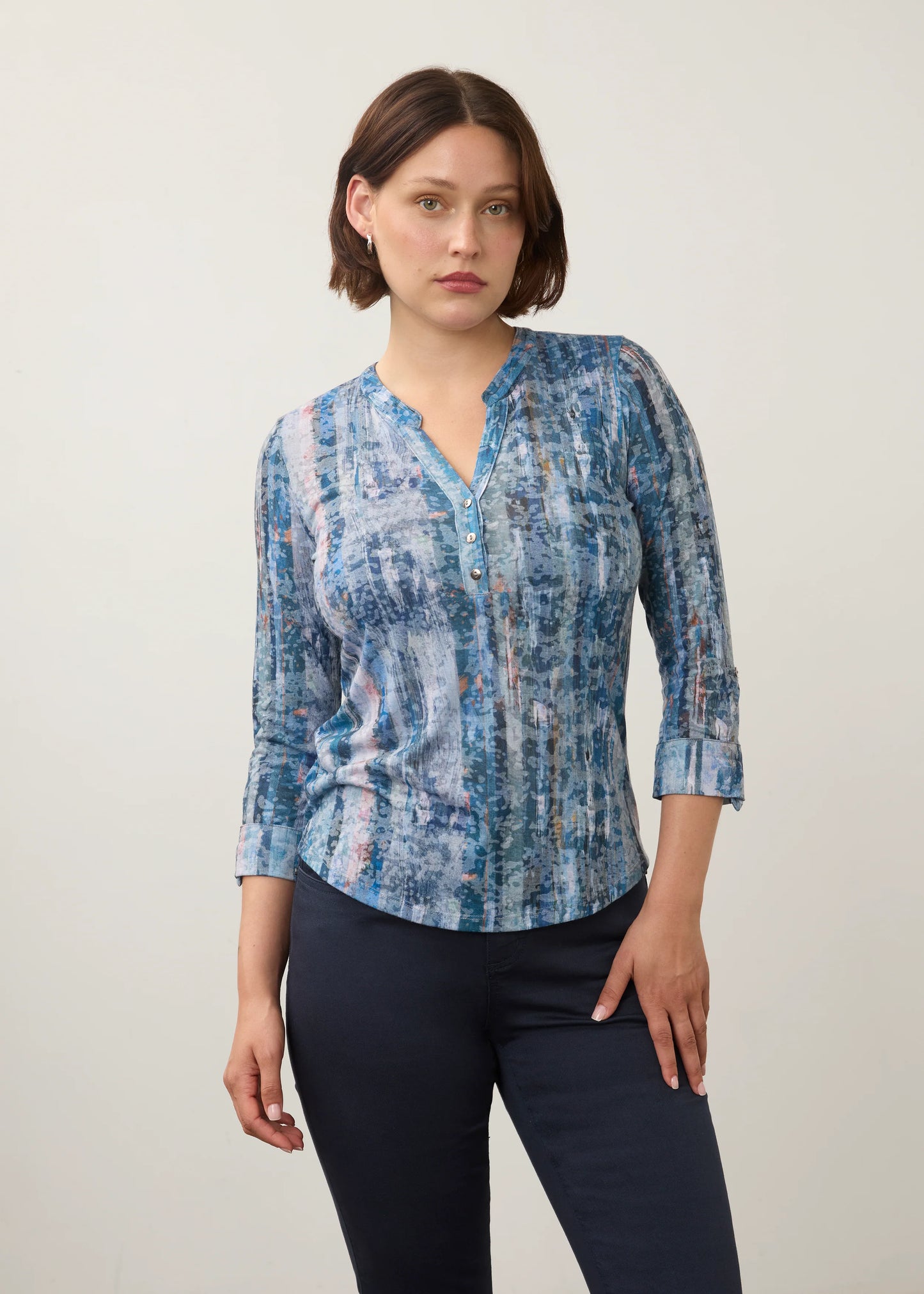FDJ HENLEY TOP - GRAVITY INDIGO