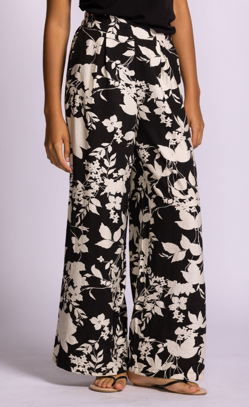 PINK MARTINI TOLUCA PANT - BLACK/CREAM - Vi-Leen's Fashions