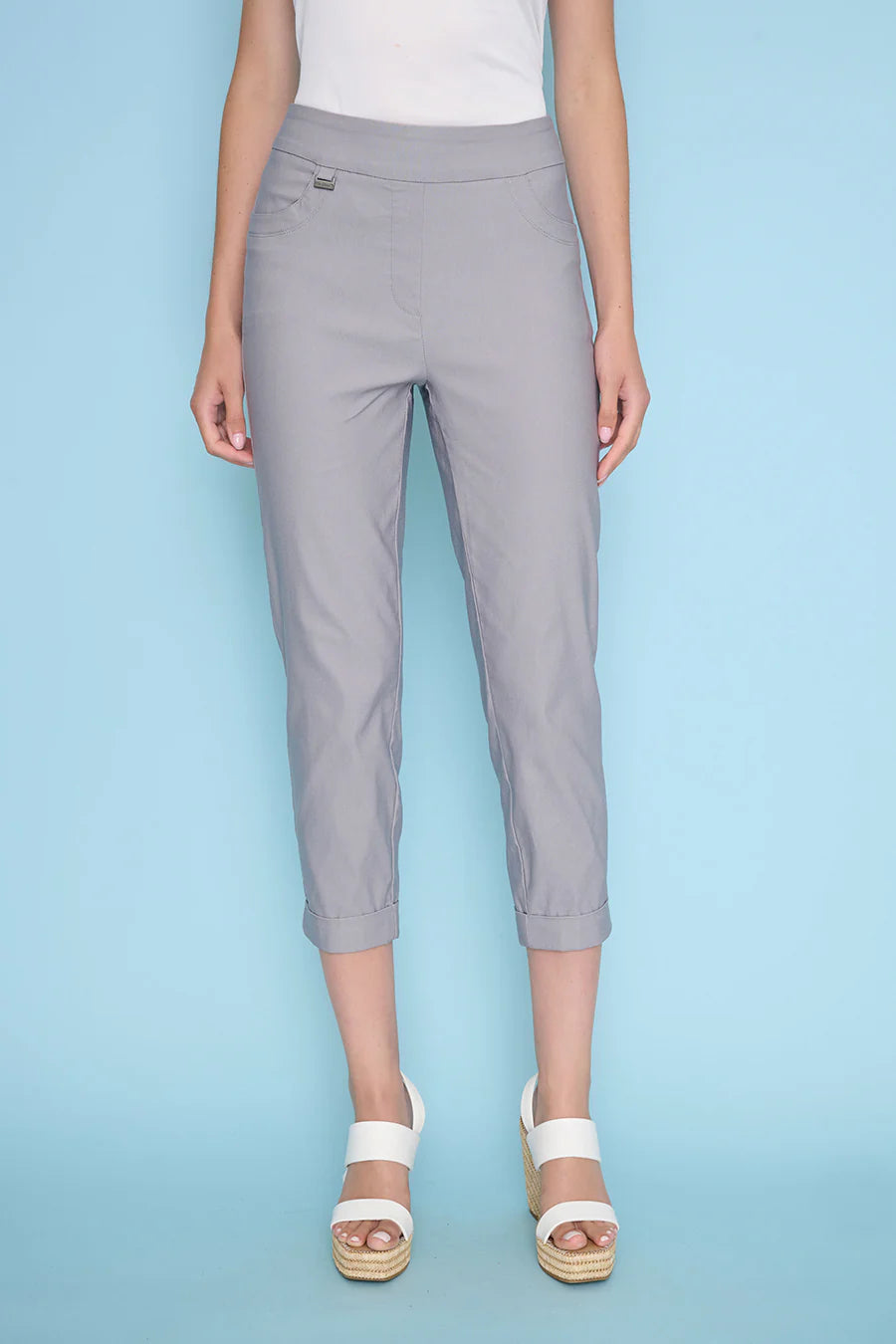 PICADILLY CUFFED CAPRI - WILD DOVE