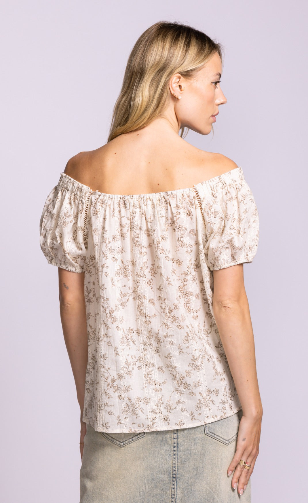 PINK MARTINI LEARY TOP - BEIGE - Vi-Leen's Fashions