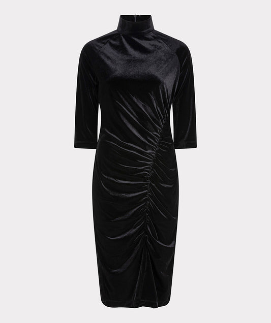ESQUALO VELOUR BLACK DRESS - Vi-Leen's Fashions