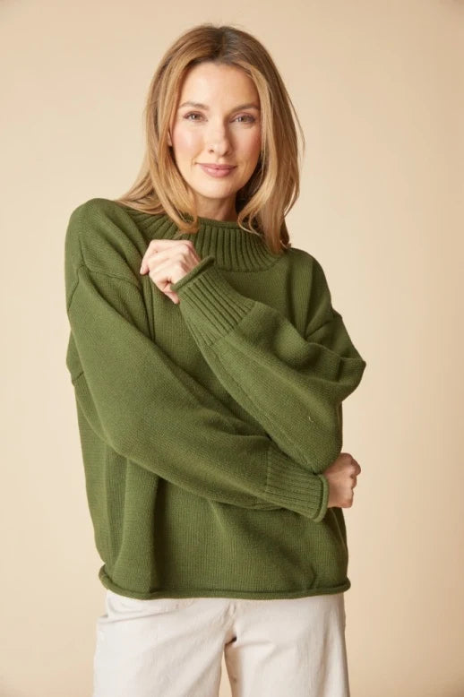 HABITAT COZY CABIN SWEATER - FERN - Vi-Leen's Fashions
