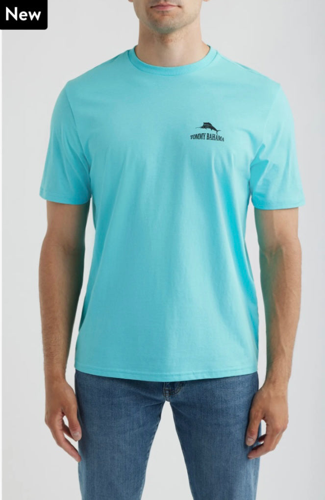 MEN'S TOMMY BAHAMA COAST IS CLEAR TEE - RADIANCE BLUE - Vi-Leen's Fashions