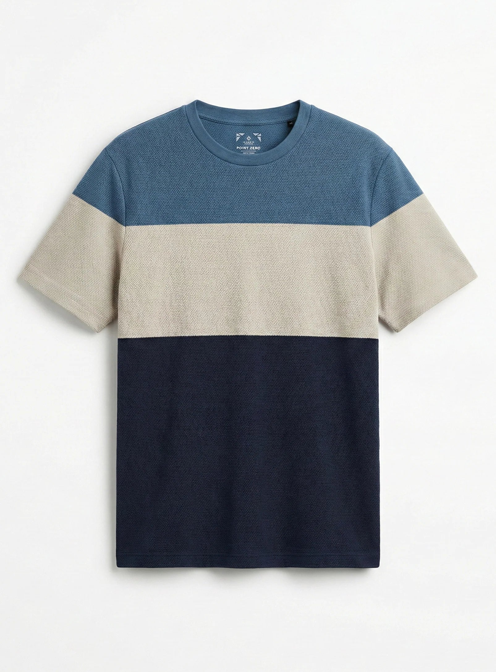 MEN'S POINT ZERO COLOR BLOCK CREW NECK T-SHIRT - Vi-Leen's Fashions