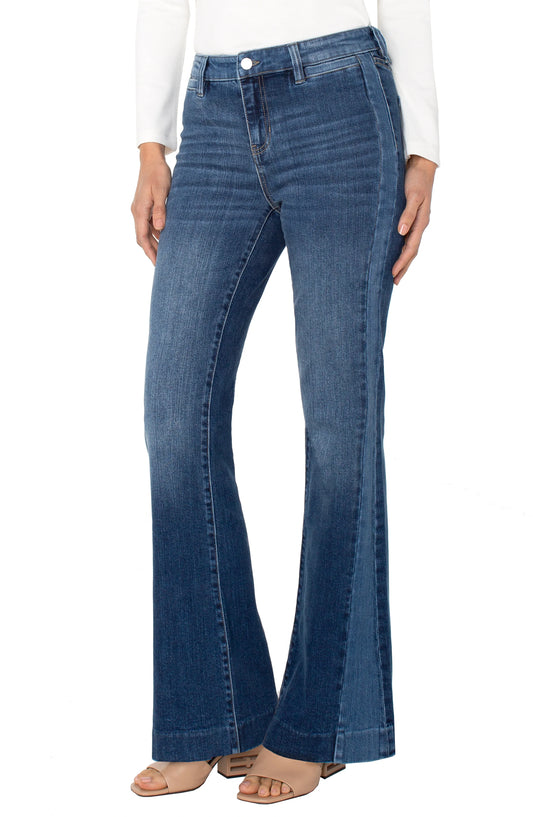 LIVERPOOL HANNAH FLARE WITH BLOCKING DETAIL - RIDGELY