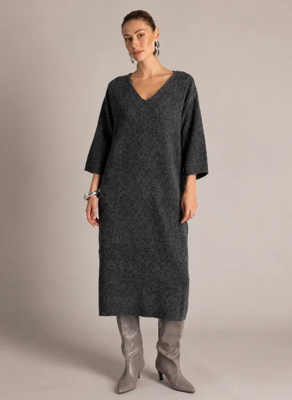 YEST URISTA SWEATER DRESS - DARK GREY