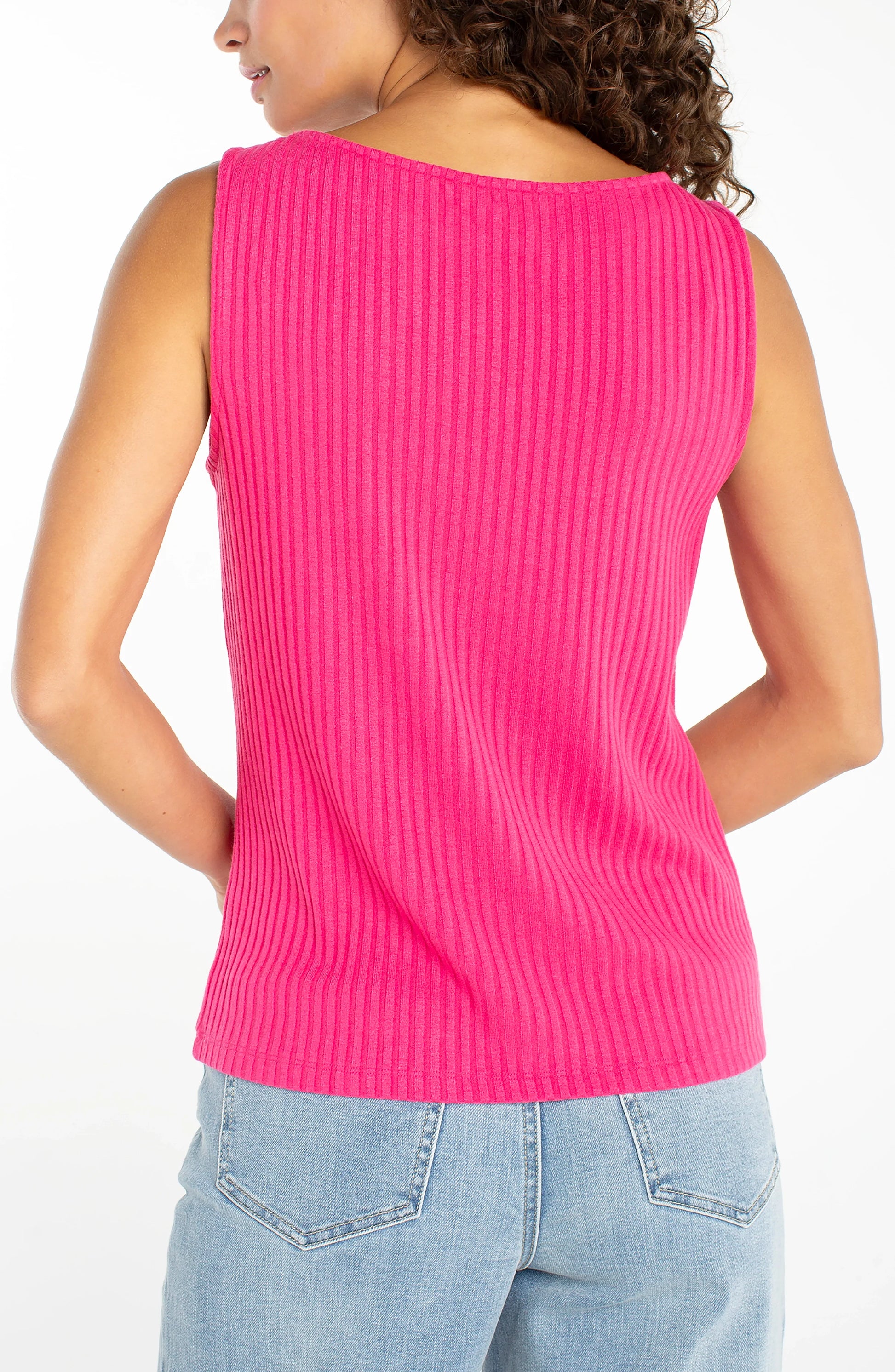 LIVERPOOL RIBBED TANK TOP - DIVA PINK - Vi-Leen's Fashions