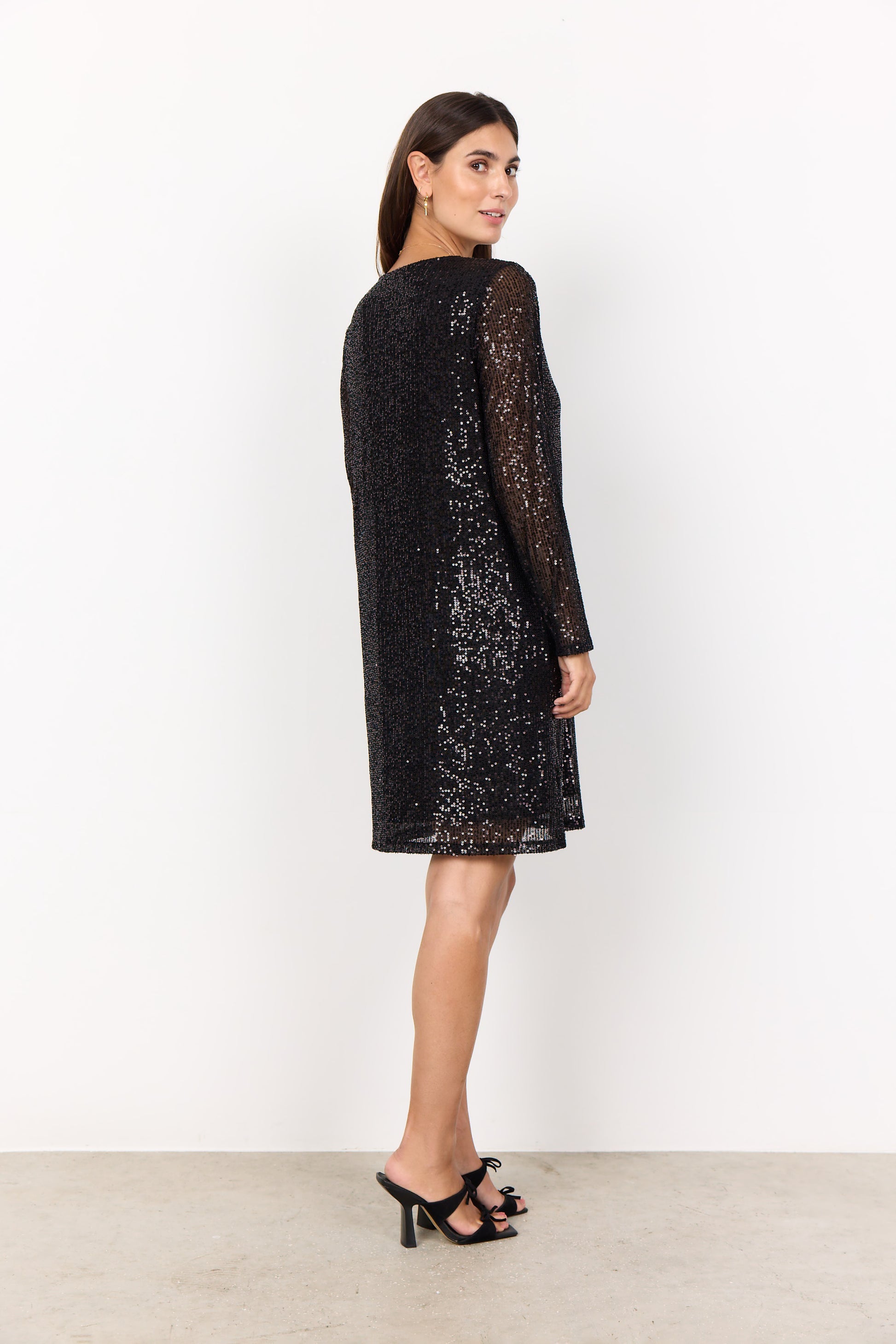 SOYACONCEPT NANETT SEQUINS DRESS - BLACK - Vi-Leen's Fashions