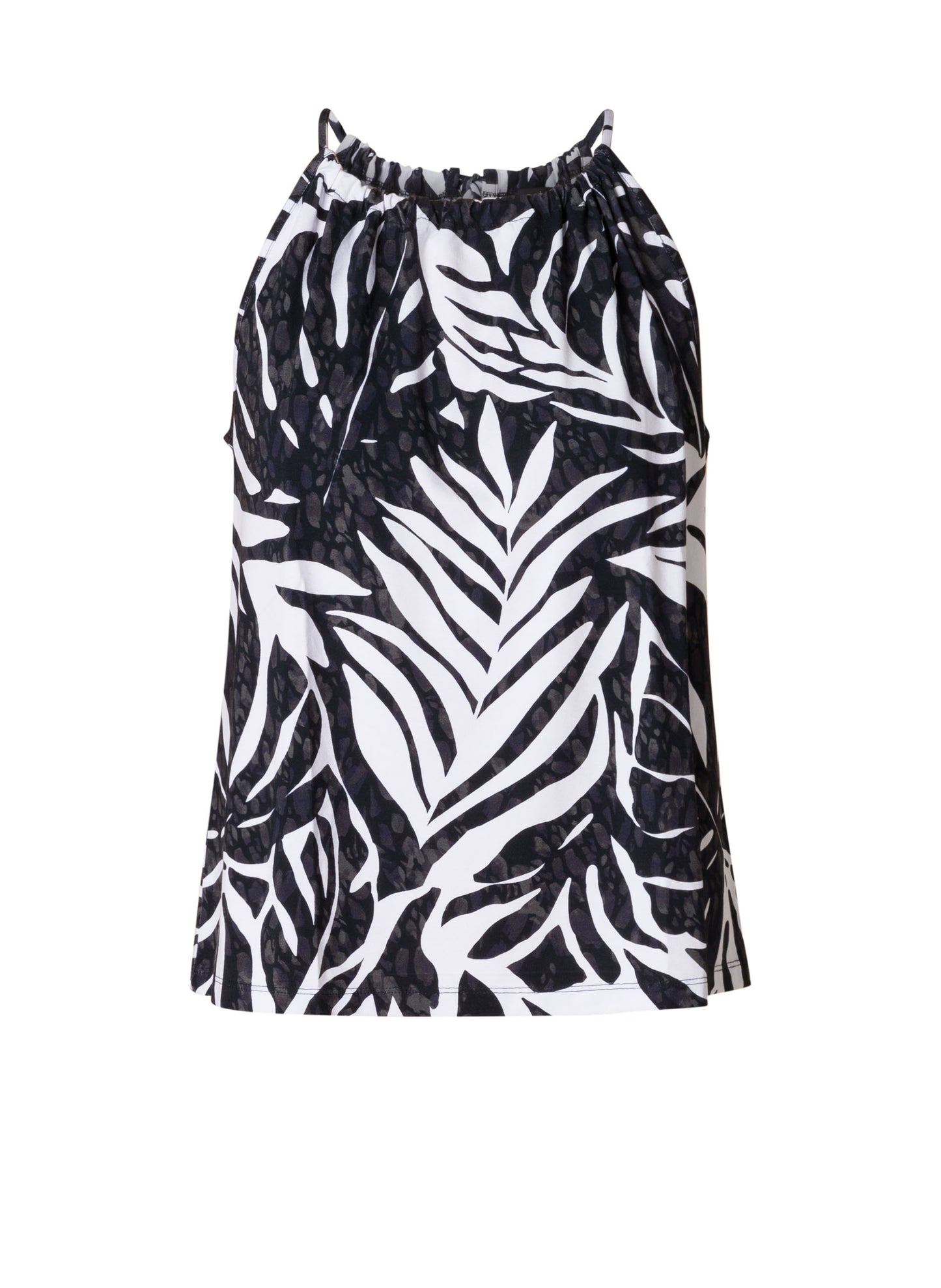 YEST TRUDE PRINT TOP - BLACK/WHITE