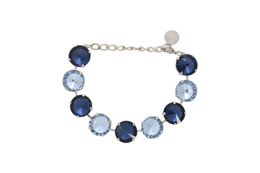 MF CRYSTAL SILVER SAPPHIRE BRACELET - Vi-Leen's Fashions