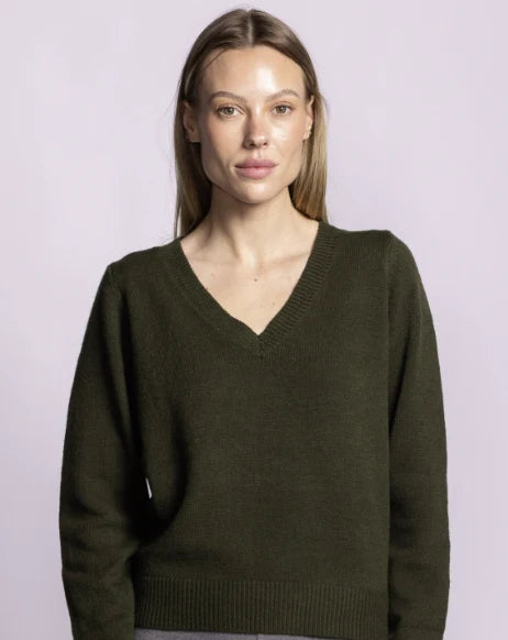 PINK MARTINI AUDREY SWEATER - FOREST GREEN - Vi-Leen's Fashions