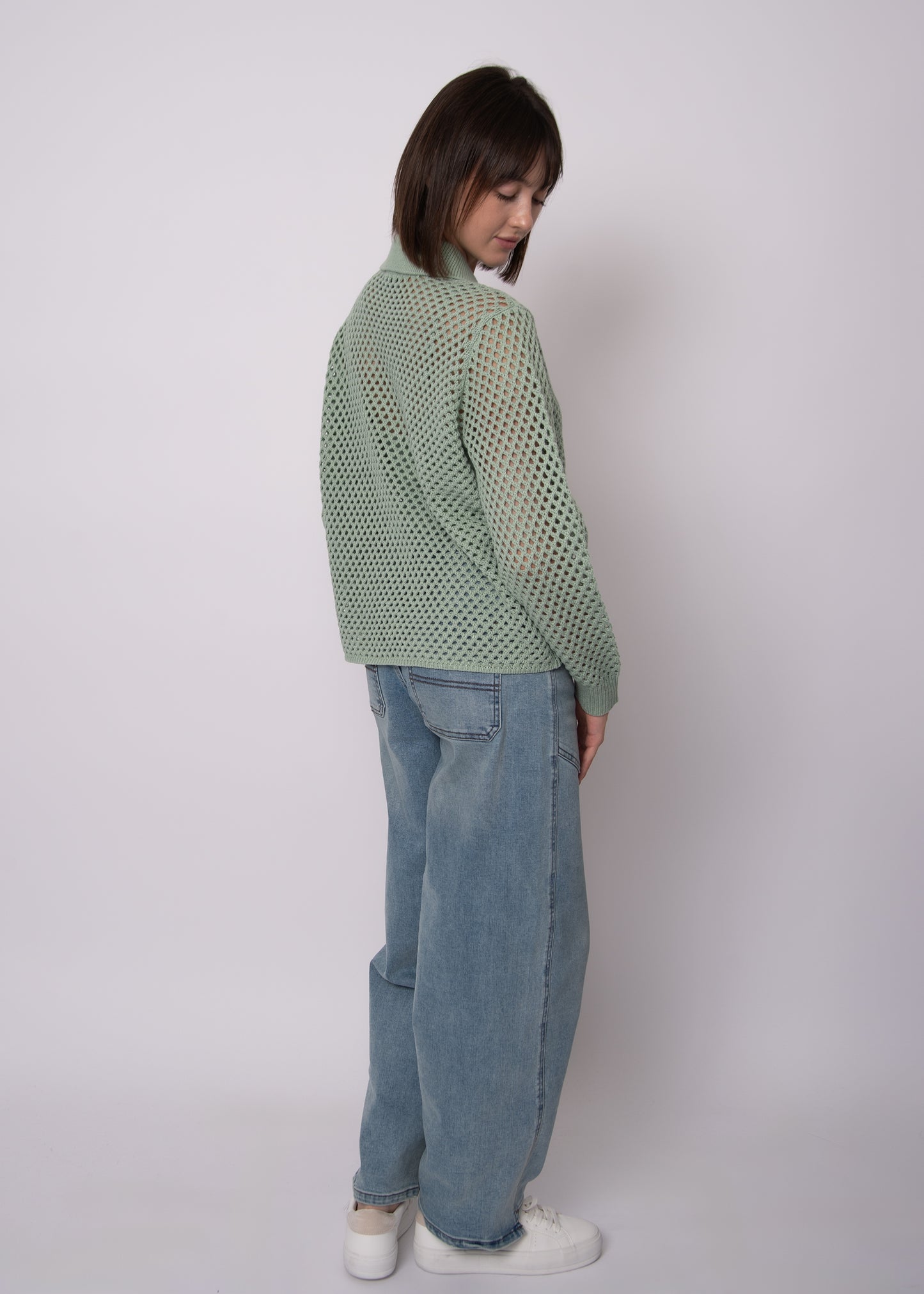 RD STYLE BRONTE POLO NECK PULLOVER - IVY GREEN - Vi-Leen's Fashions