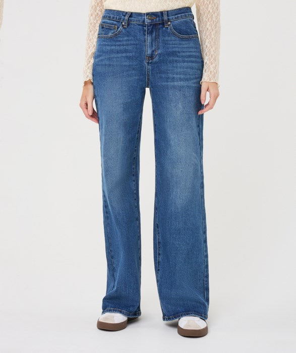 ESQUALO WIDE LEG DENIM - BLUE