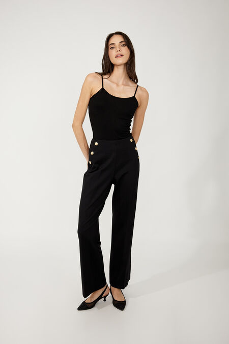 FRANK LYMAN KNIT PANT WITH GOLD BUTTONS