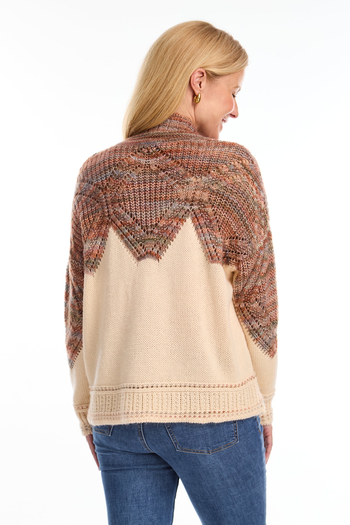 FDJ PLACED SPACEDYE SWEATER - PUMPKIN SPICE - Vi-Leen's Fashions