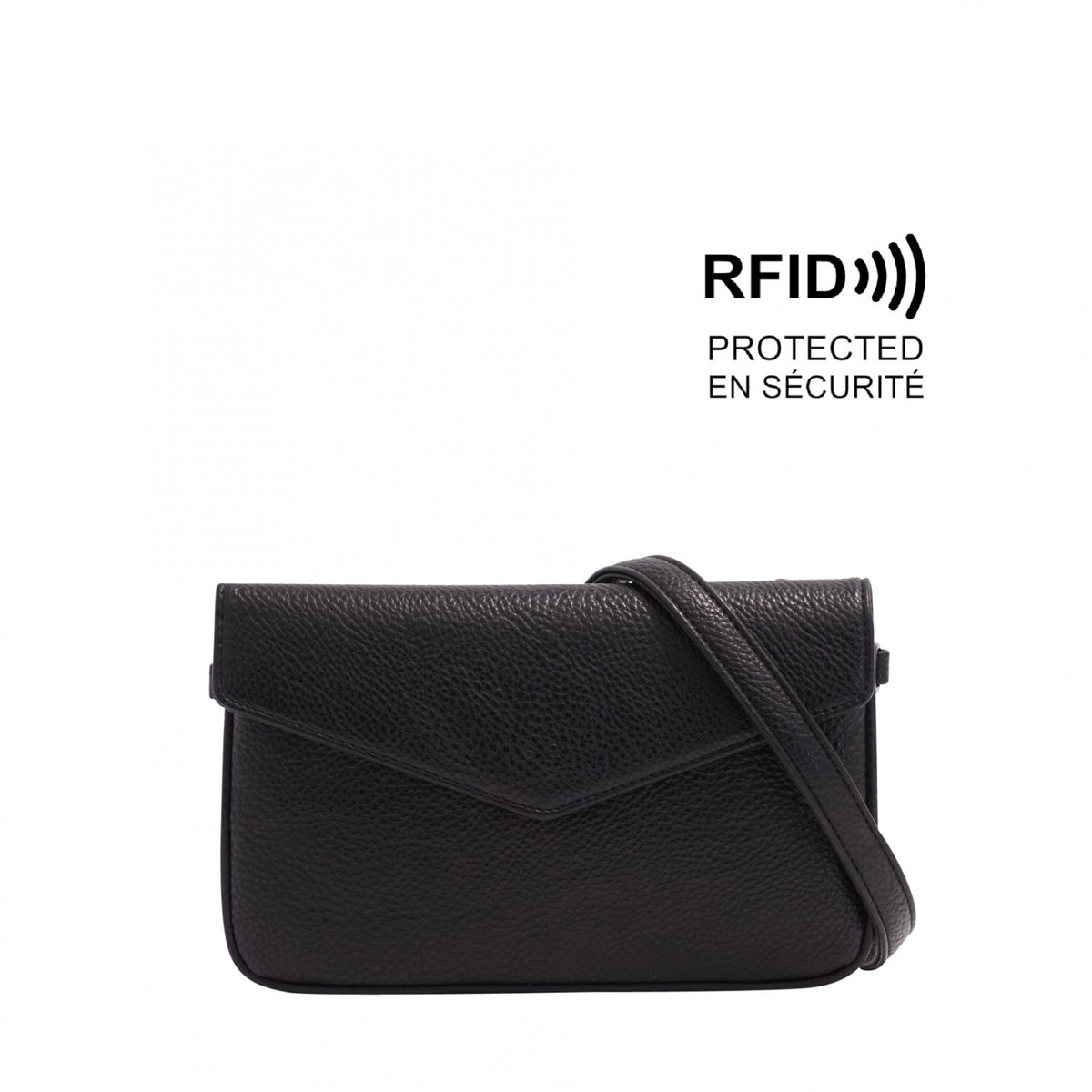 LUXURY CROSSBODY/WALLET - BLACK