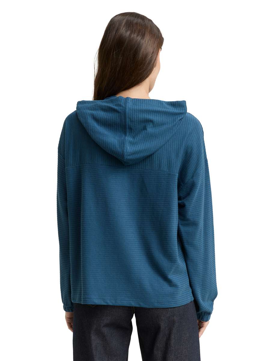 TOM TAILOR LIGHTWEIGHT HOODIE - DARK TEAL