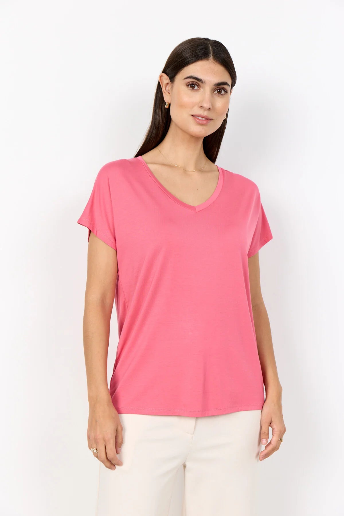 SOYACONCEPT MARICA V-NECK T-SHIRT - ROSE - Vi-Leen's Fashions