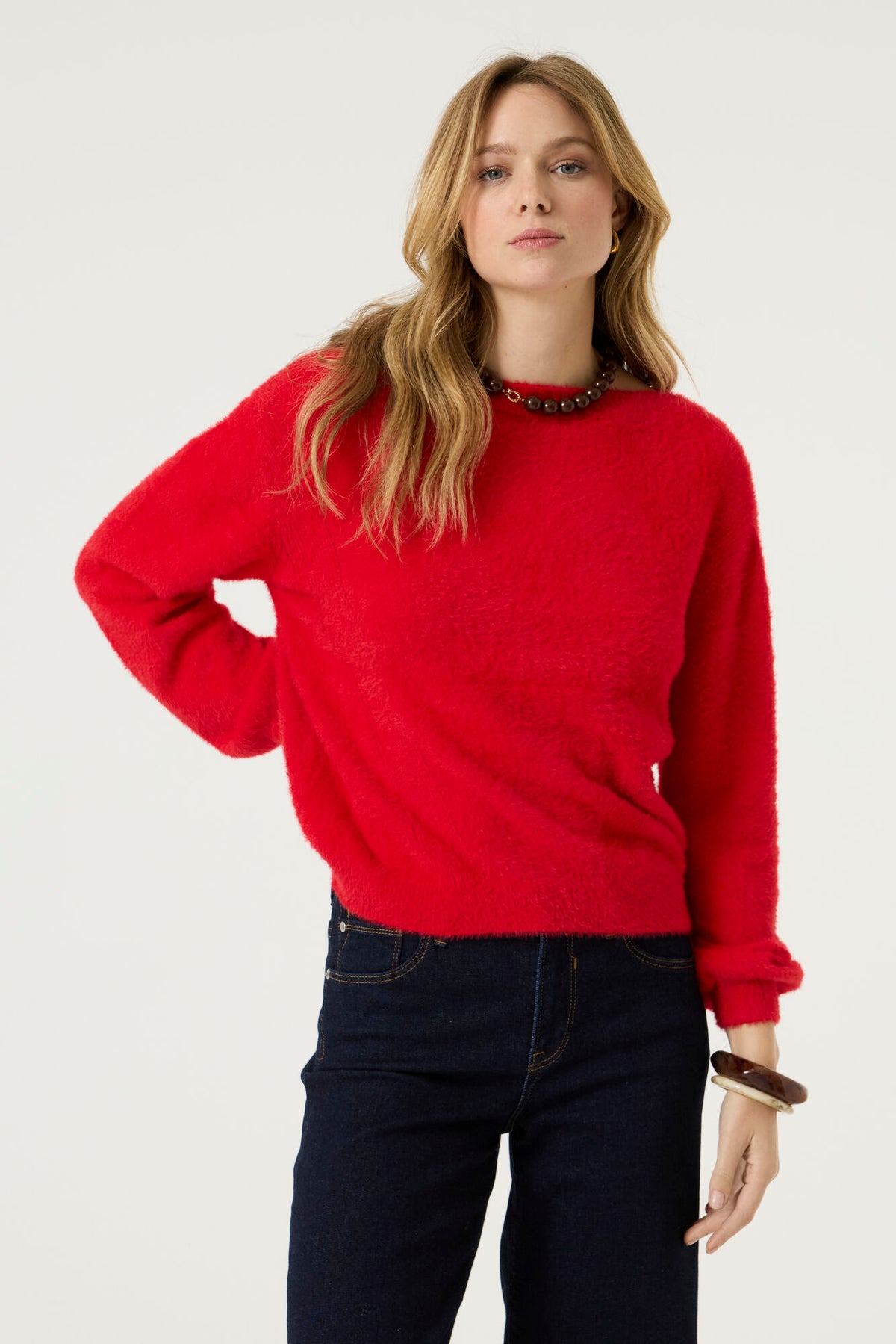 GARCIA SOFT SWEATER - RED PETAL