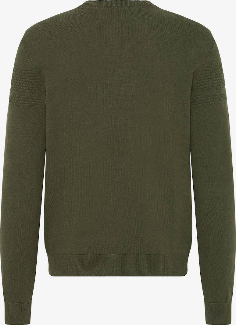 BLEND CREW NECK SWEATER - FOREST NIGHT