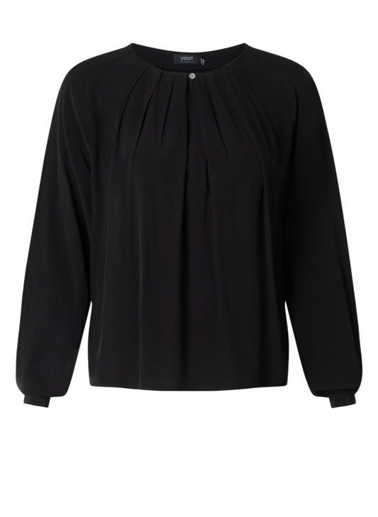 YEST DIONNE BLACK BLOUSE