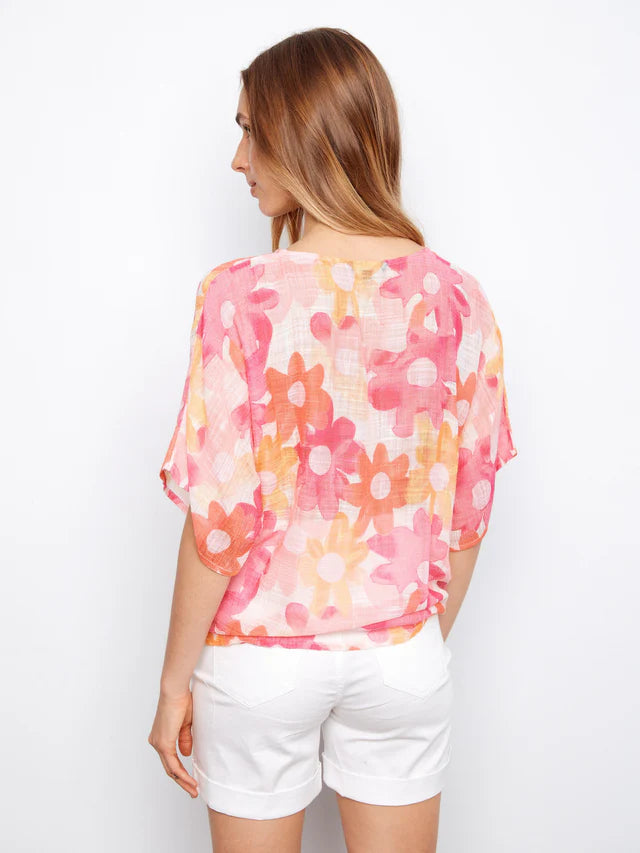 CHARLIE B COTTON GAUZE BLOUSE - Vi-Leen's Fashions