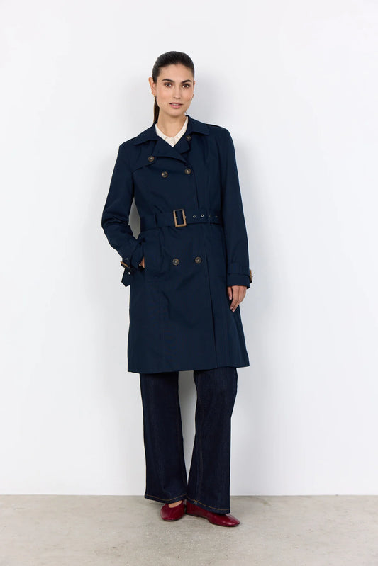 SOYACONCEPT LORA TRENCH COAT - NAVY - Vi-Leen's Fashions