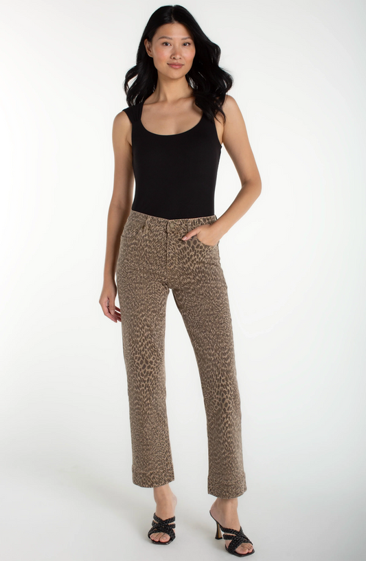 LIVERPOOL KENNEDY STRAIGHT WIDE HEM PANT - ANIMAL - Vi-Leen's Fashions