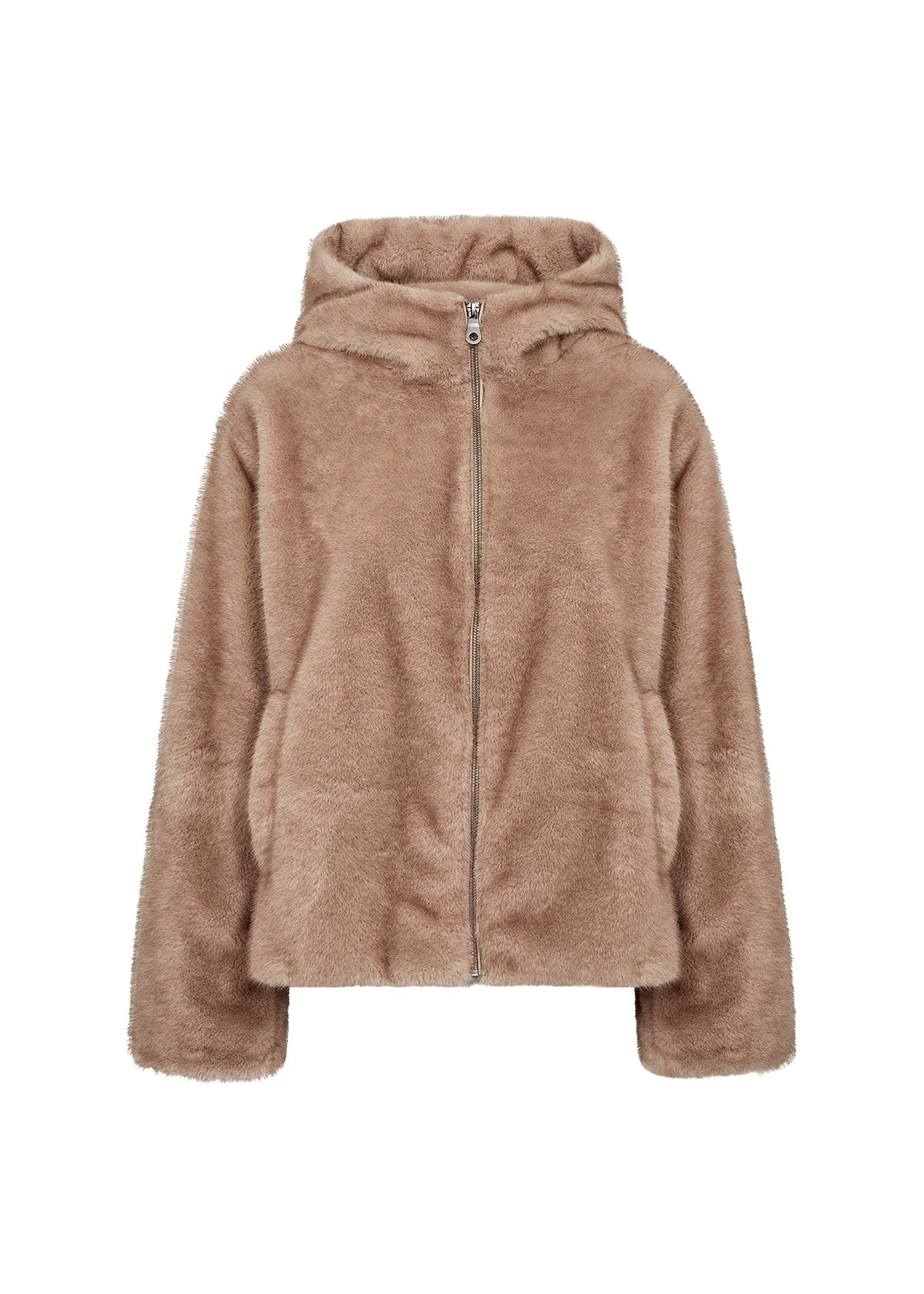 SOYACONCEPT HAYE FAUX FUR JACKET - CAMEL
