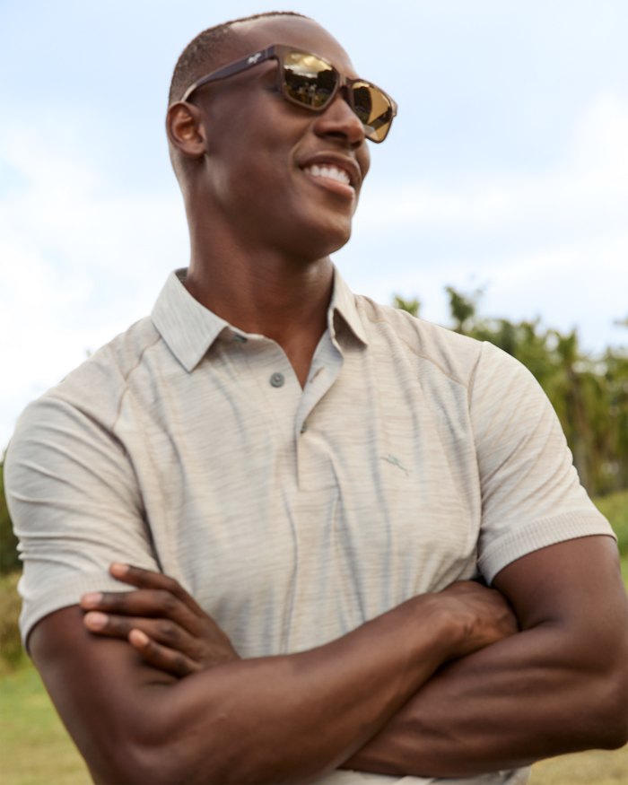 TOMMY BAHAMA PALM COAST POLO - COBBLESTONE