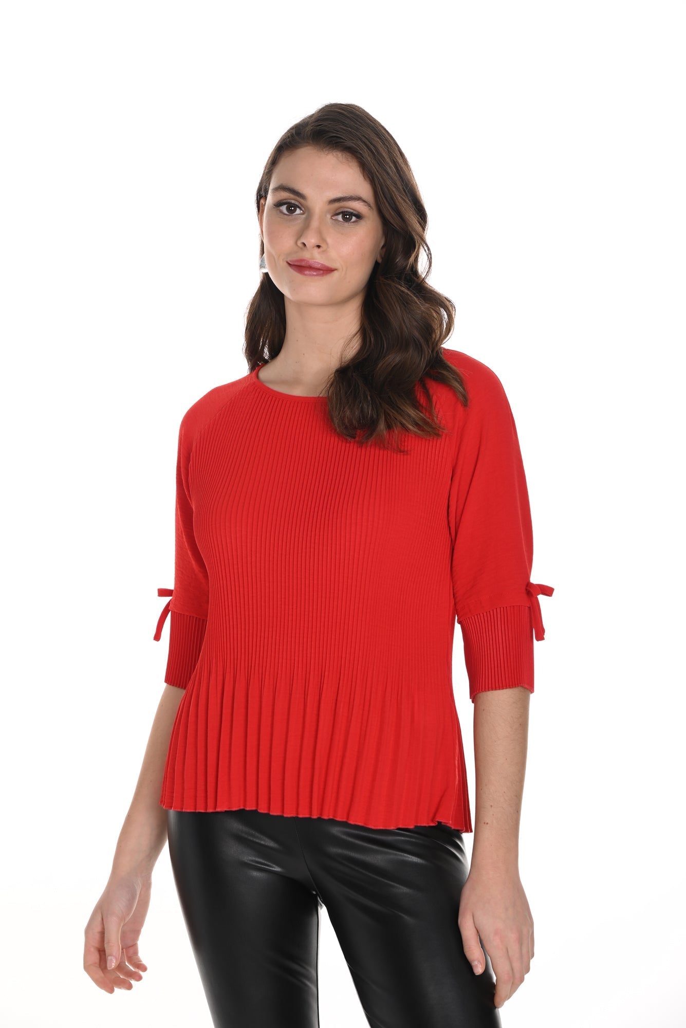 FRANK LYMAN PLEATED RED TOP
