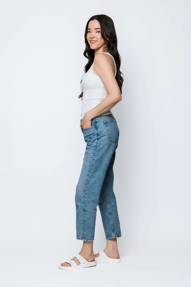 ORB LEANNE CREW NECK TANK - BRIGHT WHITE - Vi-Leen's Fashions