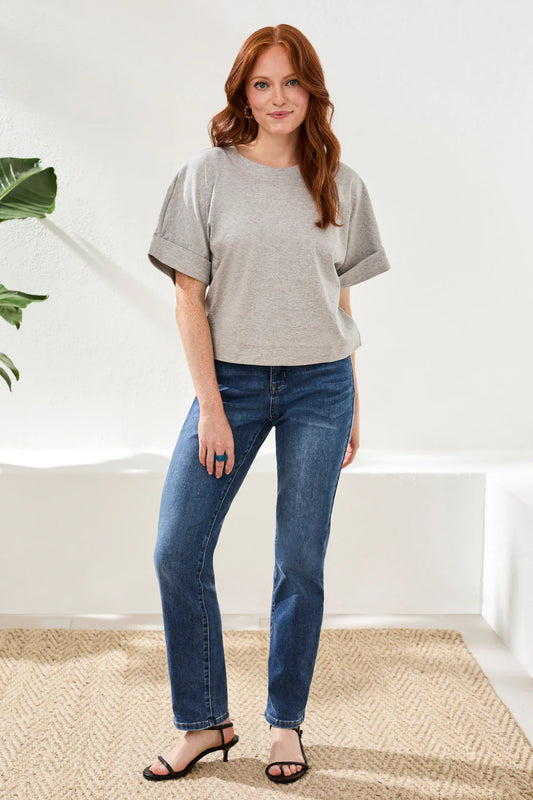 TRIBAL SOPHIA CURVY STRAIGHT LEG JEAN - DK VINTAGE