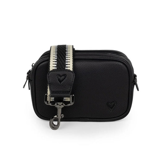 DURHAM VEGAN LEATHER CROSSBODY - BLACK - Vi-Leen's Fashions