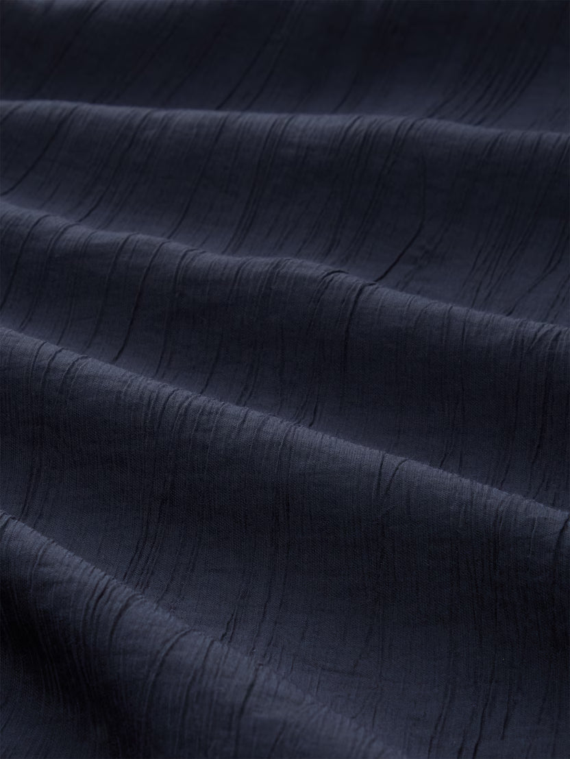 TOM TAILOR CRINKLED NAVY BLOUSE - Vi-Leen's Fashions