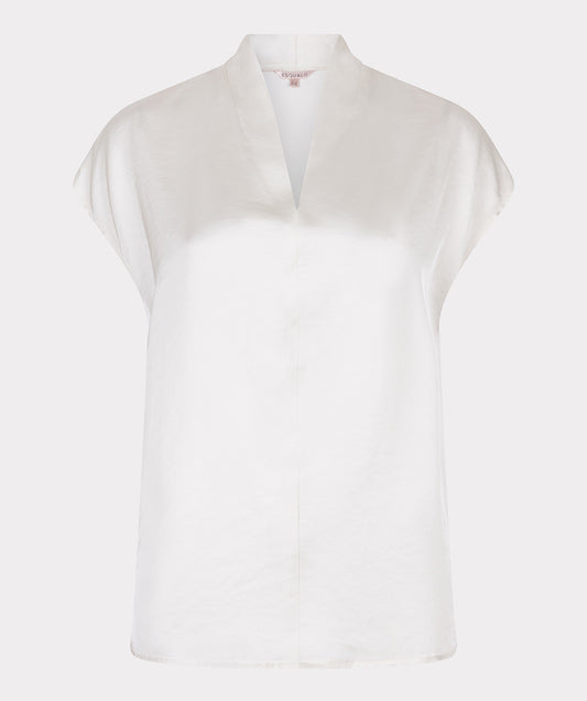 ESQUALO V-NECK SLEEVELESS TOP - OFF WHITE