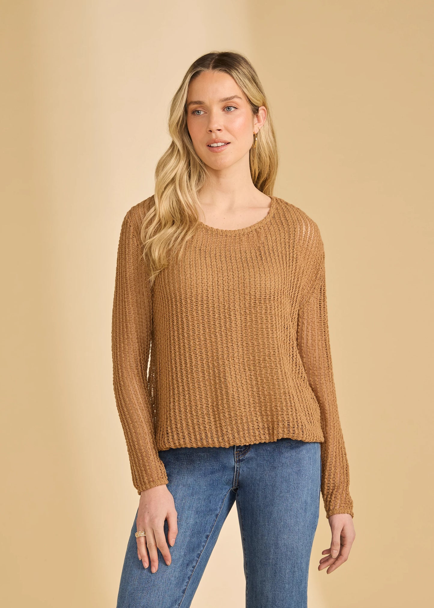 FDJ BUBBLE KNIT TOP - HENNA - Vi-Leen's Fashions