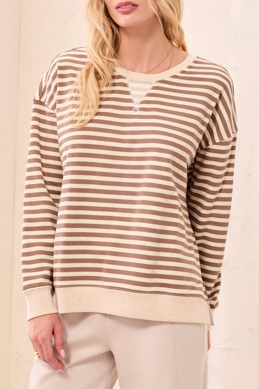 TRIBAL STRIPE SWEATSHIRT - FOSSIL