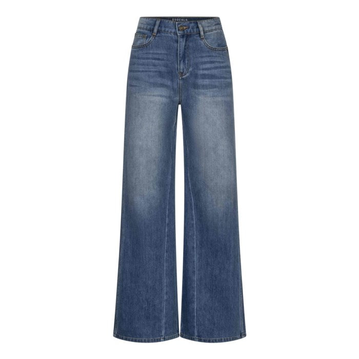 ESQUALO FLARE LEG JEAN WITH PANEL INSERT - BLUE - Vi-Leen's Fashions