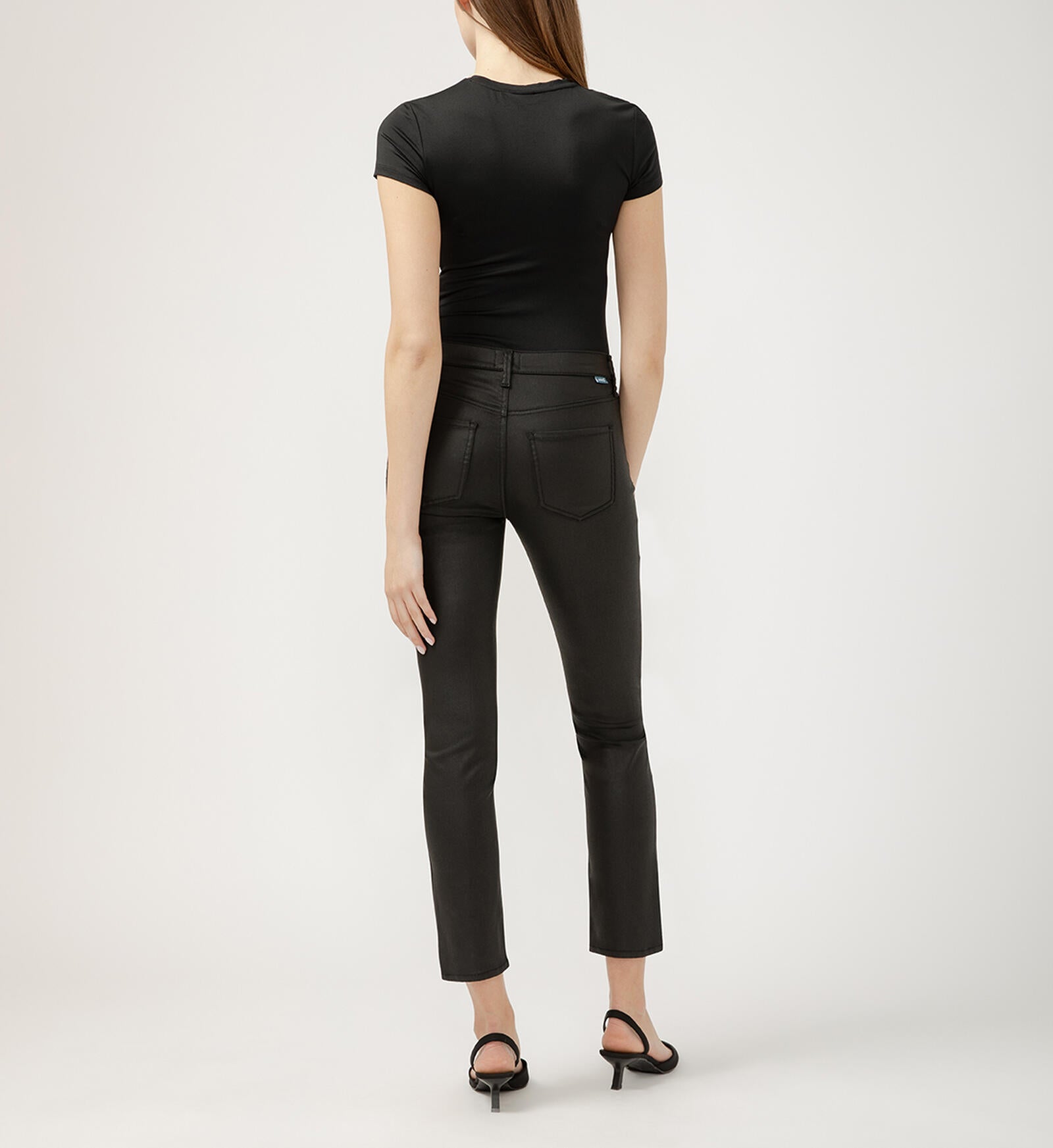 JAG COATED CECILIA MID RISE SKINNY PANT - BLACK - Vi-Leen's Fashions