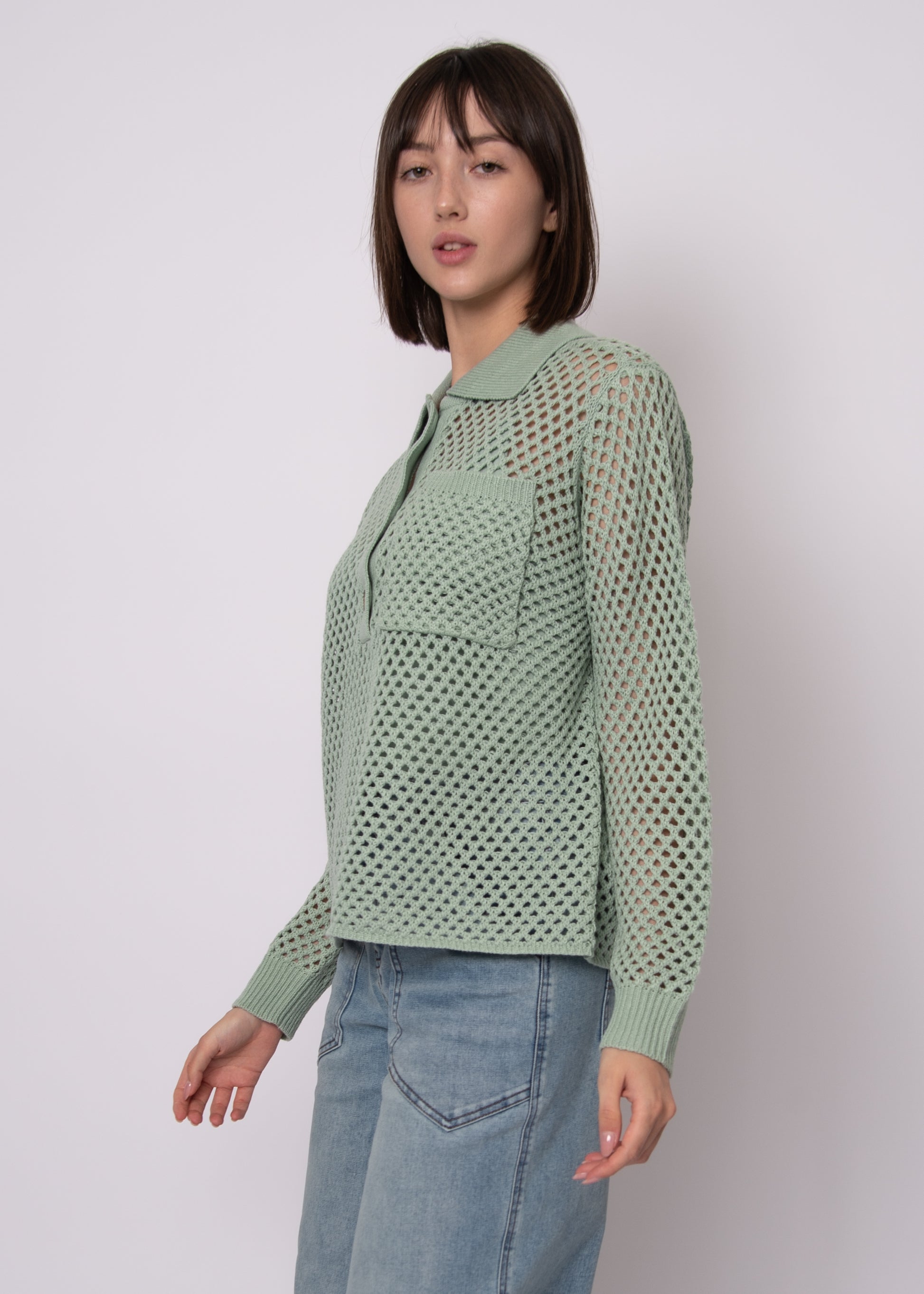 RD STYLE BRONTE POLO NECK PULLOVER - IVY GREEN - Vi-Leen's Fashions