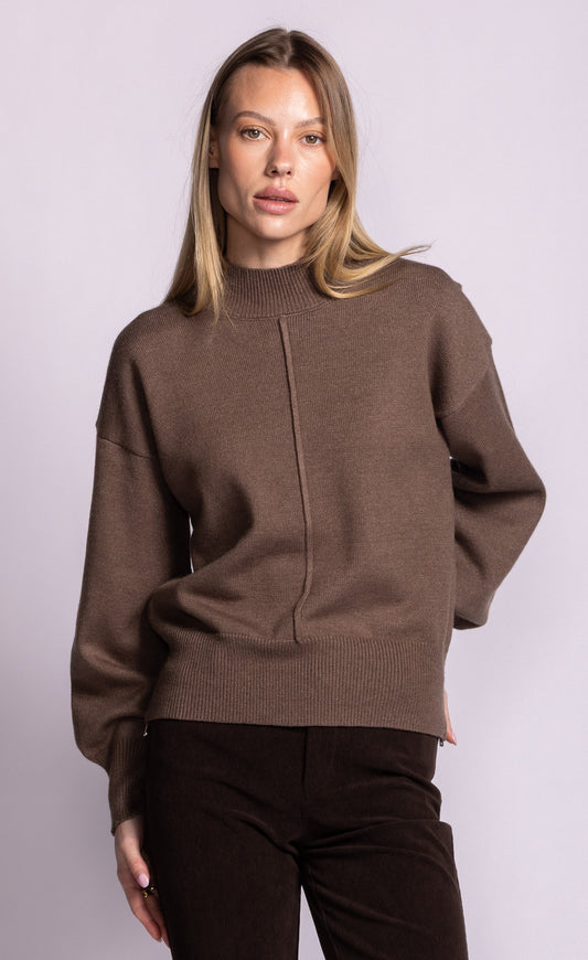 PINK MARTINI WINSLOW SWEATER - BROWN - Vi-Leen's Fashions